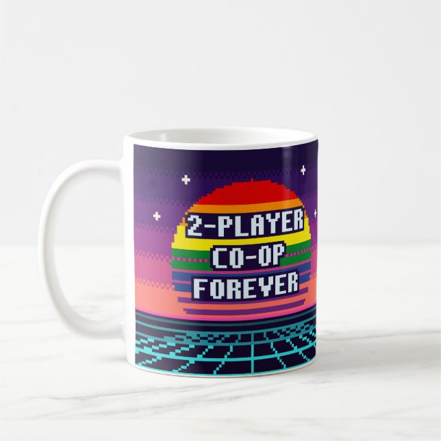 Café Caneca Pixel Orgulho Eterno Co-op de Dois Jogadore (Esquerda)