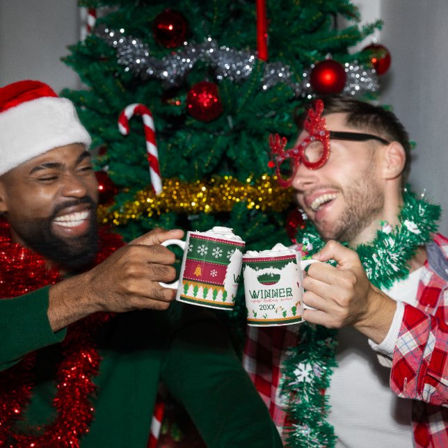 Café Caneca Prêmio de Concurso de Suéter de Natal Feio (Criador carregado)