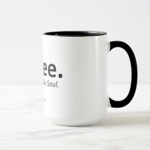Café, caneca preta de 15 oz