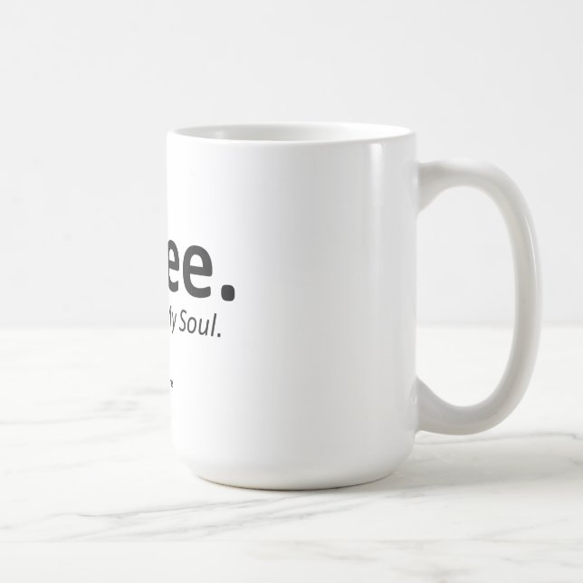 Café, caneca preta de 15 oz (Direita)