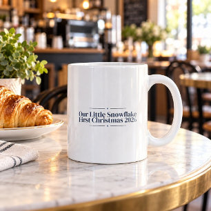 Café Caneca Primeiro Natal da Nossa Pequena Flor de Nev