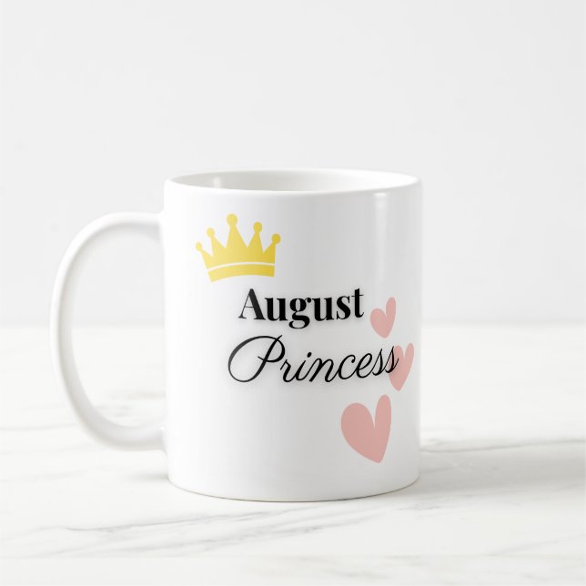 Café Caneca Princesa de Agosto – Coroa Dourada e Coraçõ (Esquerda)