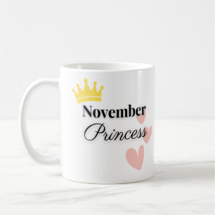 Café Caneca Princesa de Novembro – Coroa Dourada e Cora