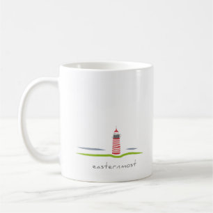 Café Caneca principal ocidental do farol de Quoddy