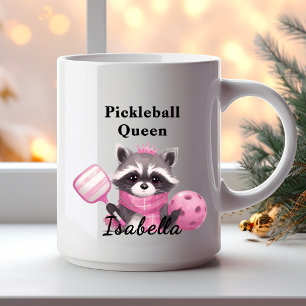Café Caneca Rainha de Pickleball Rosa Guaxinim