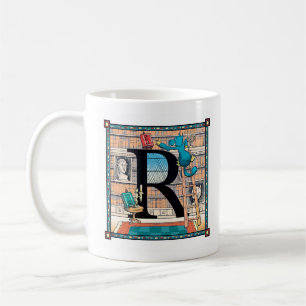 Café Caneca rara de Letterblock - com a letra "R "