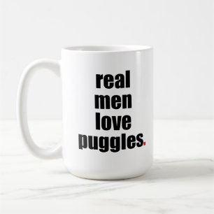 Café Caneca real de Puggles do amor dos homens