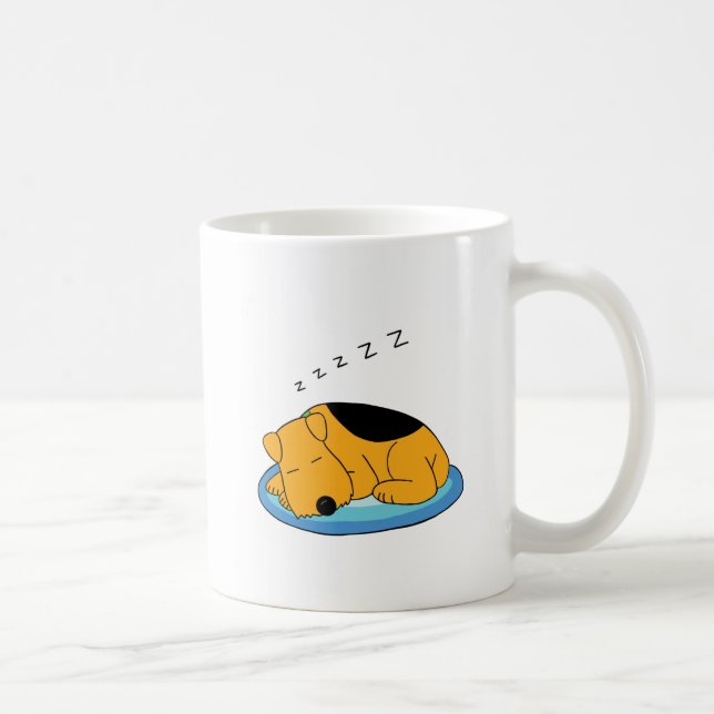 Café Caneca ressonando do cão de filhote de cachorro (Direita)