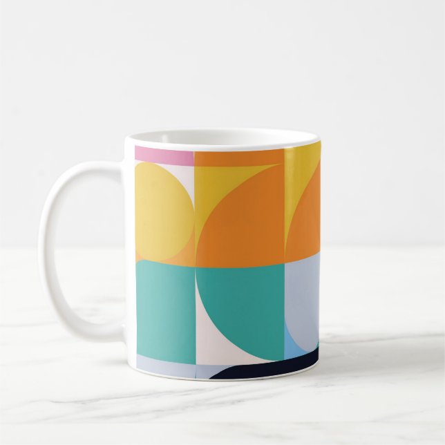 Café Caneca Retro de Geometria Pop – Meio do Século Col (Esquerda)