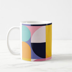 Café Caneca Retro de Geometria Pop – Meio do Século Col