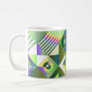 Café Caneca Retro de Geometria Pop – Meio do Século Col