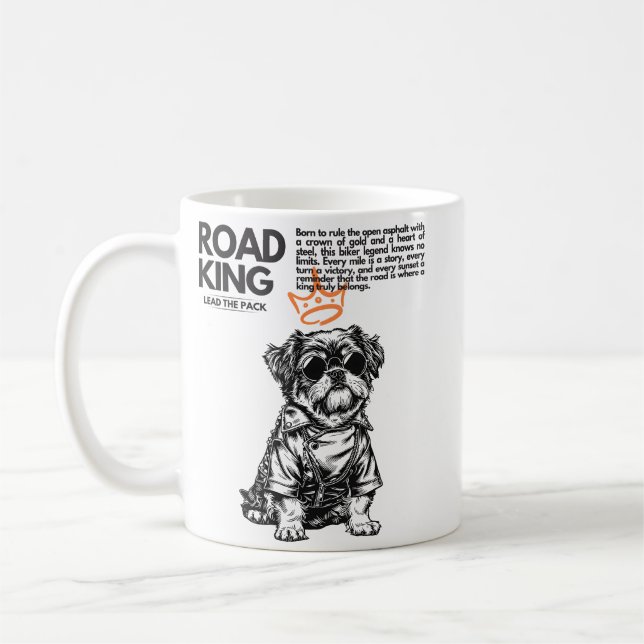Café Caneca Road King Biker Dog | Presente de Motocicle (Esquerda)