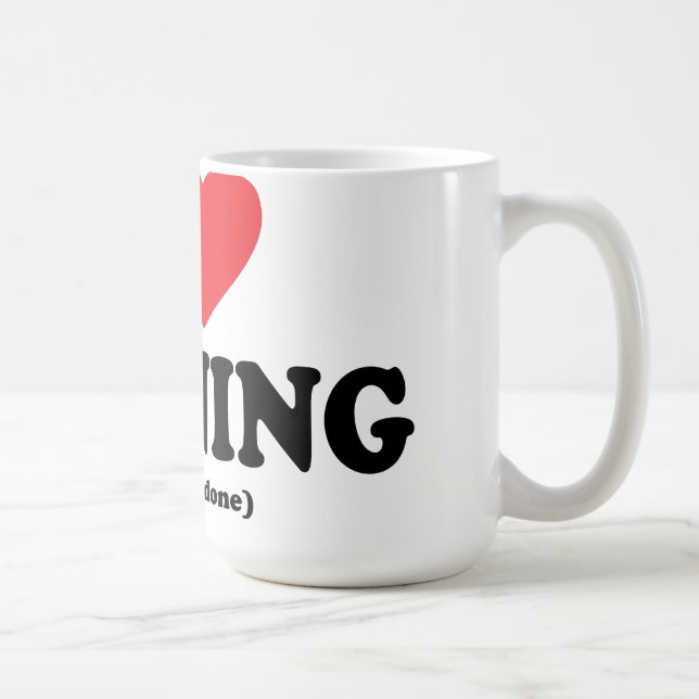 Café caneca running do amor engraçado de i (Direita)