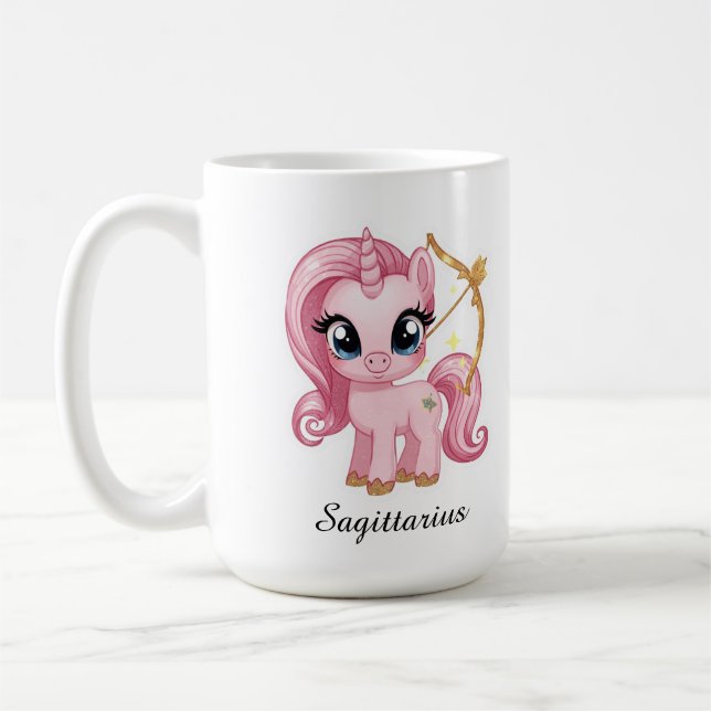 Café Caneca Sagitário Zodíaco Celestial - Flor de Seta  (Esquerda)