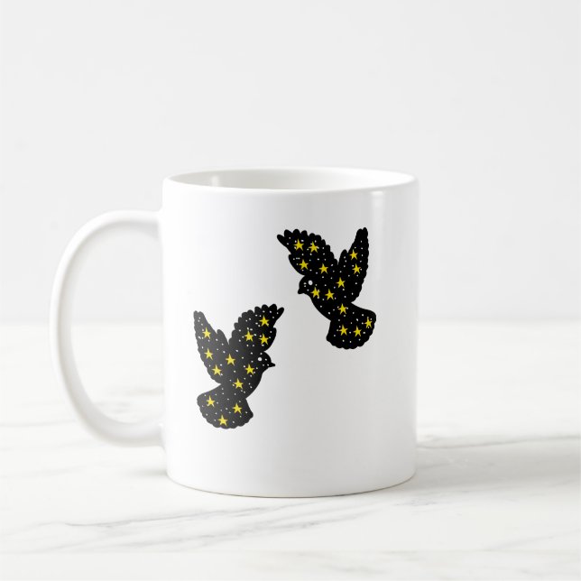 Café Caneca Silhueta Zodiacal de Dois Pássaros – Harmon (Esquerda)