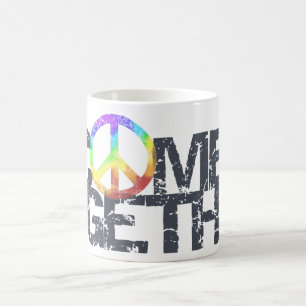 Café Caneca Símbolo de Paz Arco-íris Venha Junto