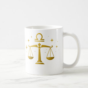 Café Caneca Símbolo Zodíaco de Libra – Design de Balanç