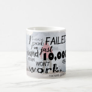 Café Caneca simples das citações de Thomas Edison