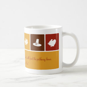 Café Caneca simples dos ícones da acção de graças