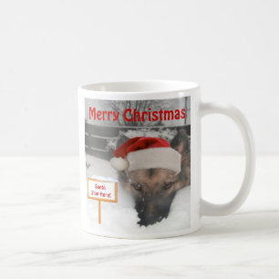 Café Caneca Sinal de Pare Aqui do Pastor Alemão do Papa