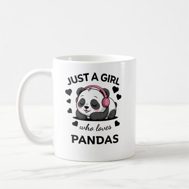 Café Caneca Só uma Garota que Ama Pandas - Caneca de Pa (Esquerda)