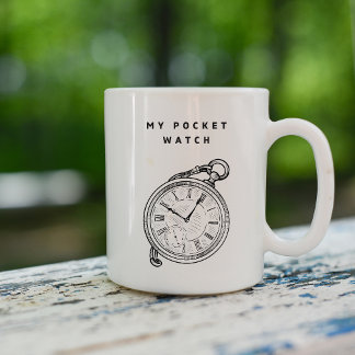 Café Caneca Temática de Tempo "Meu Relógio de Bolso" Mi