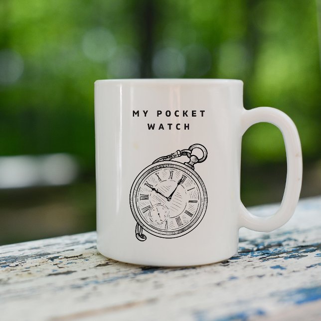 Café Caneca Temática de Tempo "Meu Relógio de Bolso" Mi (Criador carregado)