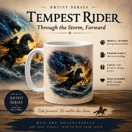 Café Caneca Tempest Rider – Arte Épica de Fantasia de C