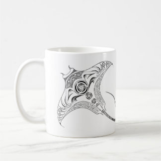 Café Caneca tribal de Dotwork do raio de Manta