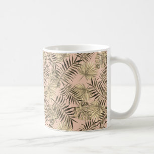 Café Caneca tropical com folha de palma