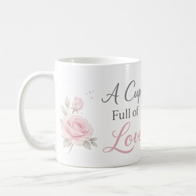 Café Caneca Um Canto Cheio de Amor | Presente Floral Pe (Esquerda)