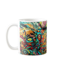 Caneca Urban Chaos – Energia Vibrante de Arte de R