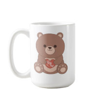 Caneca Urso de Pelúcia Romântico & Corações