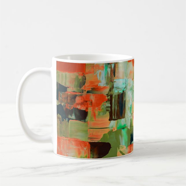 Café Caneca V de Tinta a Óleo Abstrata Colour Rush (Esquerda)