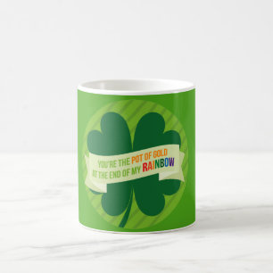 Café Caneca Verde de Impressão Irlandesa do Dia de São