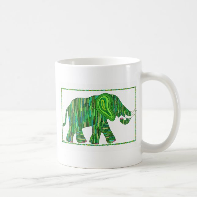 Café Caneca verde do elefante do jade de Jerry (Direita)