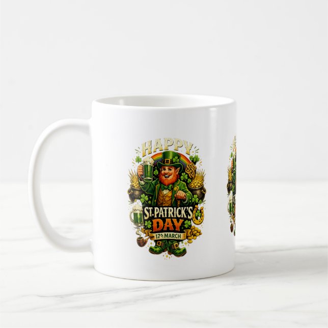 Café Caneca Verde do Sorte do Dia de São Patrício – Irl (Esquerda)