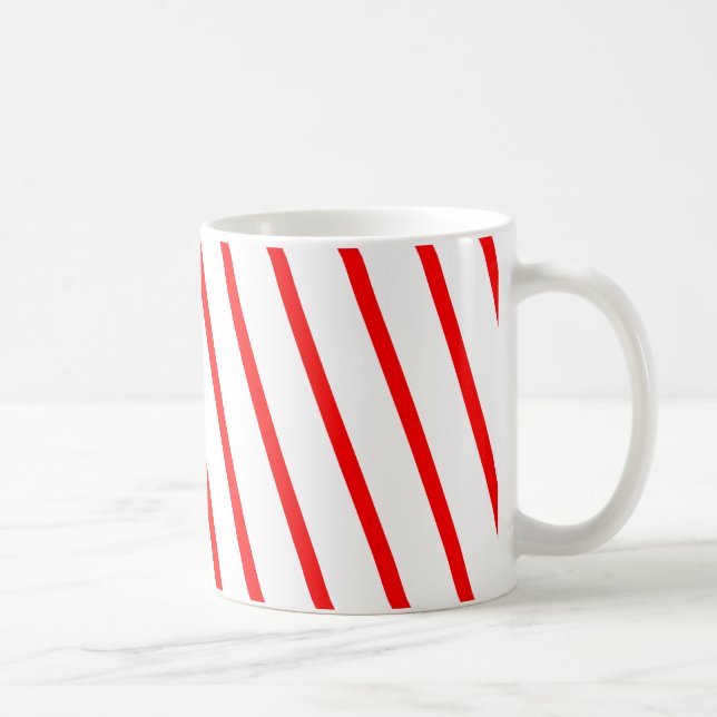 Café Caneca vermelha das listras do bastão de doces (Direita)