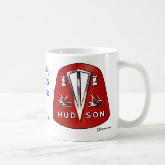 Café Caneca vermelha do emblema de Hudson