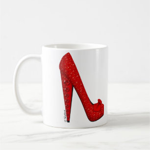 Café Caneca vermelha dos saltos do rubi de Dorothy