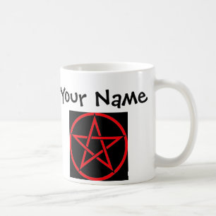 Café Caneca vermelha personalizada de Wiccan do