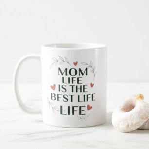 Café Caneca Vida de Mãe é a Melhor Vida Caneca Floral