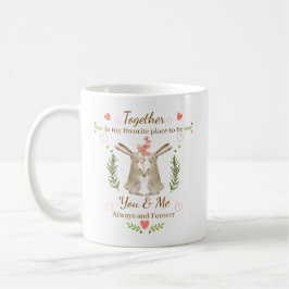 Café Caneca Você & Eu Juntos - Caneca Fofa de Coelho Ca