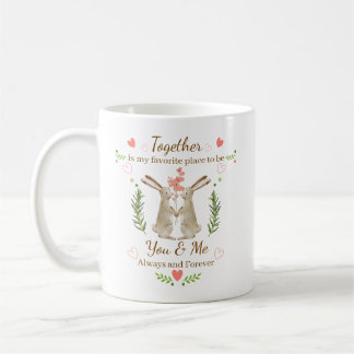 Café Caneca Você & Eu Juntos - Caneca Fofa de Coelho Ca