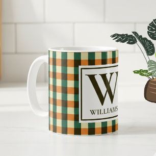 Café Caneca Xadrez com Monograma Personalizado de Prese