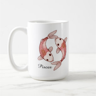 Café Caneca Zodíaco Celestial de Peixes - Arte de Peixe