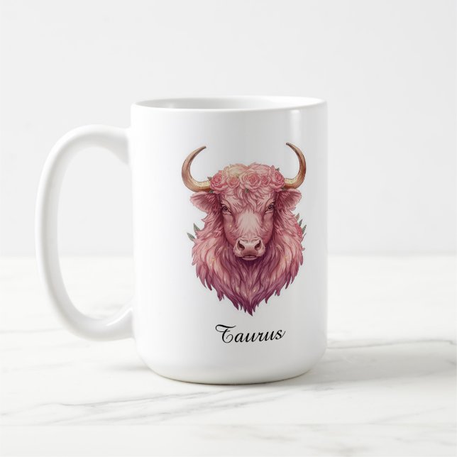 Café Caneca Zodíaco Celestial Touro - Arte de Touro Ros (Esquerda)