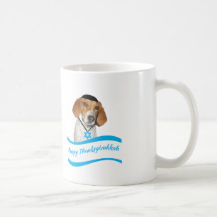 Café Cão de cão engraçado da caneca de Thanksgivukka
