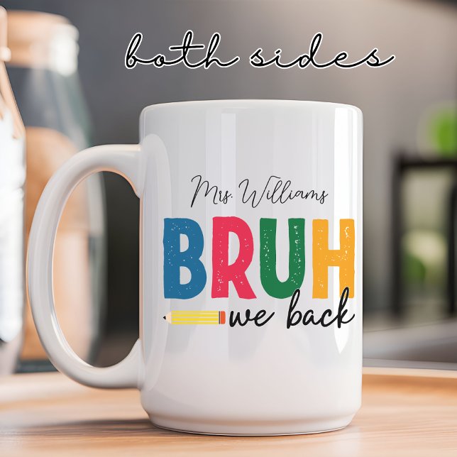Café Cara, Voltamos para Caneca Personalizada de Profes (back to school mug, student coffee mug, teacher coffee mug, funny school mug, custom school gift,)