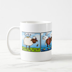 Café carneiros de toda a caneca da fileira das estaçõ